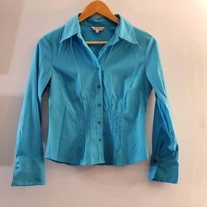 ⭐ $5 ⭐ Vintage Jessica Petite Ruched Front Button Detail Blouse Size SP